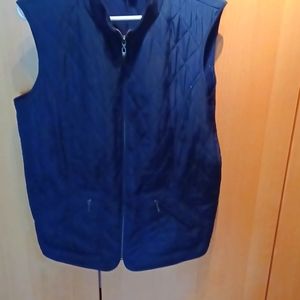 Talbots Vest Women’s 2XL Navy Quilted Zipper Up 2 Pockets